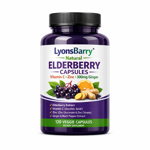 Cápsulas de Saúco Natural con Vitamina C, Zinc 300mg y Suplemento de Jengibre - Product Image 2