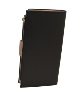 Cartera Corta de Cuero Genuino para Mujer, Cierre de Cremallera/Correa, Protección RFID, Poliéster, Diseño Minimalista Multifuncional, Uso Diario - Product Image 2