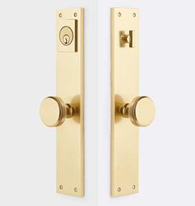 Poignée de porte double en acier inoxydable nickelé, personnalisable, pour meubles et maison, avec fonction passage et confidentialité - Vente chaude - Product Image 2