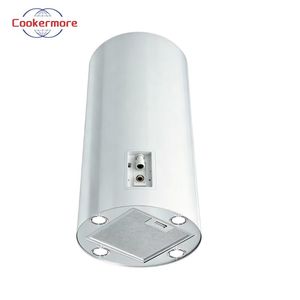 <span class=keywords><strong>Hotte</strong></span> <span class=keywords><strong>de</strong></span> <span class=keywords><strong>cuisine</strong></span> cylindrique blanche moderne à montage en îlot au plafond, avec éclairage LED à aspiration puissante, personnalisation OEM pour conception <span class=keywords><strong>de</strong></span> <span class=keywords><strong>cuisine</strong></span> ouverte - Product Image 3