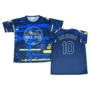 เสื้อผ้าฝึกซ้อมแขนสั้นพิมพ์ลายแบบซับลิเมชั่นตามสั่งขายส่ง พิมพ์ชื่อและหมายเลข ผ้าโพลีเอสเตอร์ 100% ระบายอากาศได้ดี ไซส์ใหญ่ แห้งเร็ว - Product Image 4