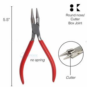 Pince professionnelle pour la fabrication de bijoux, 5 pouces, en acier inoxydable, pour la formation de boucles, à mâchoires rondes et escalonpées, outil de torsion de fil - Product Image 5