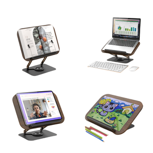 Adjustable Foldable Laptop <b>Stand</b> Desktop Reading Desk Holder Foldable Bookstand <b>Tablet</b> Rack Wood Grain - Product Image 3