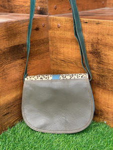 กระเป๋าสะพายหนังแท้สำหรับผู้หญิงทำจากหนังขนสัตว์วัสดุรีไซเคิลกระเป๋าถือหนังแท้ทรงสั้นหนังสัตว์ใหม่ - Product Image 5