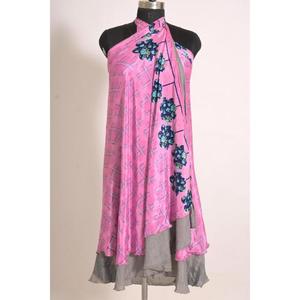 Falda Maxi Cruzada de Seda con Estampado Floral Vintage Personalizada para Mujer, Elegante - Product Image 3