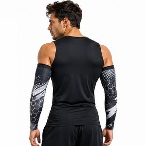 Mangas de compresión para hombre, personalizadas, deportivas, para gimnasio, fitness, correr, ciclismo, transpirables, elásticas, de entrenamiento, protección y soporte. - Product Image 6