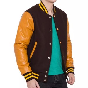 Men’s Plus Size Canvas Varsity <b>Jacket</b> Quilted Winter College Letterman Blank Custom Logo Wholesale OEM - Product Image 5