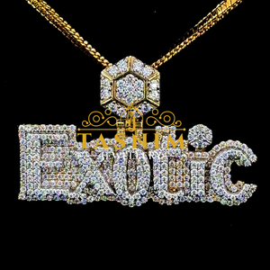 Pendentif rond plaqué or rose de luxe avec design infini en émail bleu, micro-incrustation de cristaux de strass, unisexe, à porter au quotidien - Product Image 1