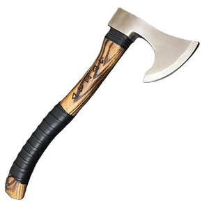 Hache Viking Tomahawk en Acier Inoxydable Faite à la Main avec Manche en Bois de Palissandre et Housse en Cuir – Garantie 1 An pour Utilisation Extérieure – Cadeau DIY - Product Image 2