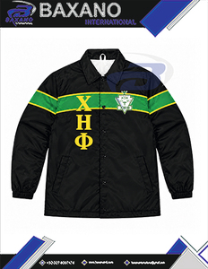 Chaqueta de Invierno Impermeable Personalizada para Mujer de la Hermandad Chi Eta Phi, Chaqueta Deportiva con Botones a Presión, Chaqueta Universitaria con Letras Bordadas - Product Image 5
