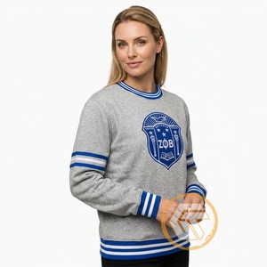เสื้อสเวตเชิ้ตสั่งทำขายส่งสำหรับสตรีชมรม Zeta Phi Beta สำหรับฤดูหนาว ผ้าฝ้ายฟลีซกันยับ ระบายอากาศได้ดี ปักลายลำลอง - Product Image 4