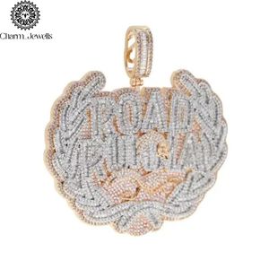 จี้ Charm_Jewells เงินแท้ 925 ชุบทอง 22K ได้รับการรับรองจาก IGI ประดับเพชรโมอิสซาไนต์ทรง Bezel Set สไตล์ฮิปฮอป สำหรับผู้ชาย สวมใส่ได้ทุกวัน - Product Image 4
