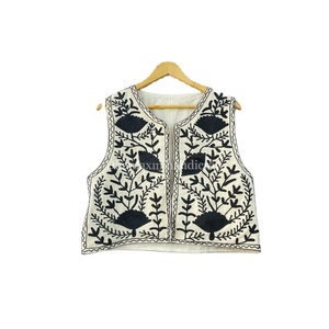 Chaleco de tela Suzani de algodón 100%, chaleco de invierno clásico Unisex para mujer, abrigo con bordado Floral para fiesta, ropa exterior Hippie - Product Image 1