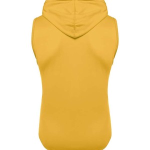เสื้อฮู้ดแขนกุดสีพื้นสำหรับผู้ชาย สีชมพู ทรงปกติ - Product Image 6