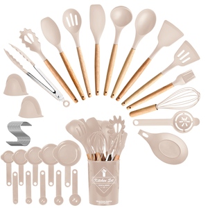 Set 35 pezzi utensili da cucina 4 colori opzioni utensile da forno supporto accessori include uovo frusta separatore Tong Turner - Product Image 3