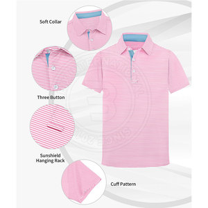 Polo de golf pour jeunes personnalisé avec votre logo, en tissu extensible doux de qualité supérieure offrant un confort durable pour l'extérieur - Product Image 4