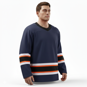 Maillot de hockey sur glace pour hommes, best-seller, durable, léger, 100% polyester, manches longues, pour joueurs - Product Image 6