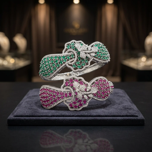 Pulsera de Lujo de Latón con Dijes, Diseño de Bola, Elegante, Floral, Mariposa, Circonita Cúbica, Joyería Clásica de Moda para Fiesta Nupcial para Mujer - Product Image 1