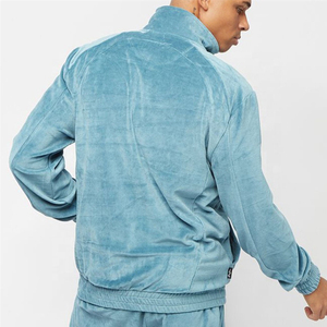 Custom Logo Wholesale Slim Fitted Blank <b>Velour</b> Two Piece Track Jacket and Pant Set Jogger Suit Luxury Pink Men <b>Velour</b> <b>Tracksuits</b> - Product Image 5