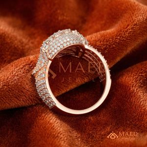 Luxury Iced Out Jesus Piece <b>Ring</b> - 14K Rose Gold Plated Hip Hop <b>Statement</b> <b>Ring</b> Big Heavy 3D Rose Gold Religious <b>Ring</b> - Product Image 3