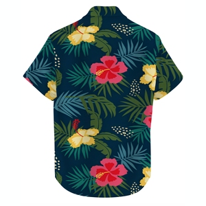 Chemise de vacances pour homme, imprimée sur mesure, en polyester léger, vêtement de voyage tendance à boutons - Product Image 3
