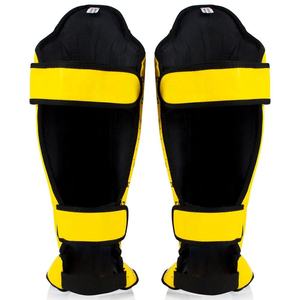 Espinilleras Amarillas Personalizadas de Material PU con Marco Metálico, Cierre de Velcro, Protección Ligera para Adultos, Aptas para Todas las Estaciones, Boxeo - Product Image 4