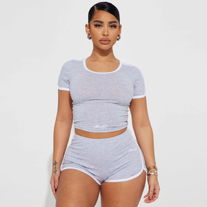 Ropa deportiva ajustada Oem para correr, top de manga larga, chaleco deportivo, camiseta sin mangas, pantalones cortos de ciclista, leggings, conjuntos de yoga, fitness y gimnasio para mujer - Product Image 1