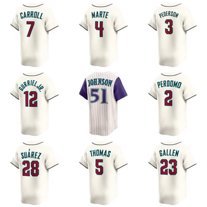 Camiseta de Béisbol Personalizada 2025 con Rayas Blancas y Mangas en Degradado Morado, Uniforme de Equipo con Botones, Nombre y Número Personalizados, Estilo Profesional, Venta al Por Mayor - Product Image 1