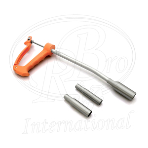 Pistola aplicadora de calcio para cabras y ovejas con 2 cabezales adicionales, tamaños 12x30mm, 16x32mm, 26x60mm, longitud 11.5 pulgadas, cuerpo metálico, mango de aluminio - Product Image 2