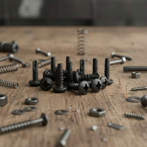 Vis à tête cylindrique PDC 11 en acier au carbone revêtu noir, pointe de perçage, empreinte Phillips, classe 4.8 et 6.8, diamètre 3.5-4.8mm - Product Image 1