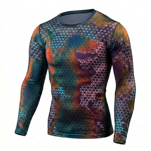 Camiseta de Compresión Personalizada, Transpirable y Antibacteriana para Hombre, para MMA, Karate, BJJ, Jiu-Jitsu, Manga Larga, Rashguard, Spandex/Poliéster, 220g - Product Image 5