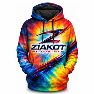 Fabricant de sweats à capuche Ziakot Industry Pakistan, sweats à capuche personnalisés pour hommes, sweats à capuche imprimés par sublimation, sweats à capuche imprimés sur toute la surface, sweats à capuche à impression dégradée - Product Image 1