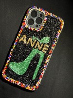Porte-monnaie perlé fait main pour la Saint-Patrick, étui de téléphone portable en perles de rocaille, sac bandoulière unique conçu pour les voyages