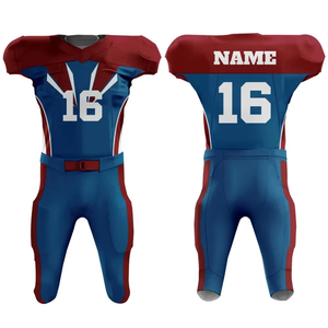 LINCOLN WEARS Uniforme de football américain personnalisé pour homme, manches courtes, grande taille, 100% polyester, impression numérique, couleur unie, maille frontale - Product Image 1