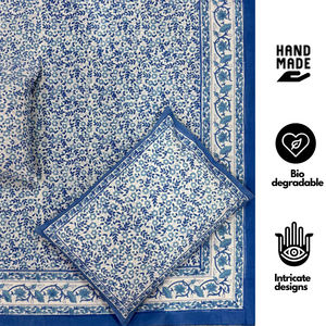 New Launch Knnotted Earth Jaipur Pigment Printed Classic Floral <b>King</b> <b>Size</b> 3-Piece Bed <b>Sheet</b> Set 100% Cotton 200TC Soft Durable - Product Image 2