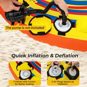 Tubo Gonfiabile Trainabile per 1-2 Persone con Connettore Rapido per Nautica - Product Image 5