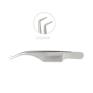 Pinzas de microsutura Barraquer Colibri 1x2 dientes, plataforma de 0.12 mm, 7.5 cm, acero inoxidable quirúrgico oftálmico, reutilizables, manuales - Product Image 3