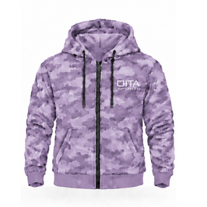 Manufacturer Lavender Camo <b>Tracksuit</b> Unisex Full Zip Hoodie Jogger Pants Set Custom <b>Camouflage</b> Casual Sportswear Training Outfit - Product Image 1