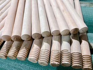 American Thread Wooden Broom Handle Wooden Broom Handle Wooden Broom Handle Pine Wood Broom Stick 1200mm Raw Eucalyptus Wood - Product Image 2