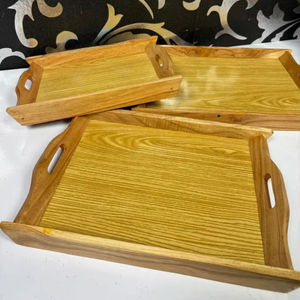 Bandeja de Servicio de Madera Maciza Ecológica para Desayuno, Té, Café, Aperitivos, para Cocina, Hotel, Uso Doméstico, Venta al por Mayor - Product Image 1