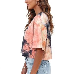 Camisetas de Alta Calidad para Mujer, Ecológicas, Transpirables, de Secado Rápido, con Estampado Tie Dye, Manga Corta, Estilo Casual y Urbano para Verano - Product Image 2