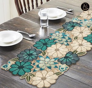 Hotel Wedding Decorated <b>Beaded</b> <b>Table</b> <b>Runner</b> & <b>Placemats</b> Buy Direct From Supplier At Bulk Price - Product Image 1