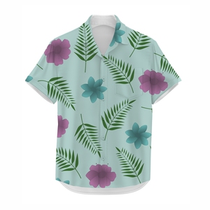 เสื้อเชิ้ตชายสำหรับวันหยุดฤดูร้อน กระดุมทรงแตร พิมพ์ลายทรอปิคอลทั้งตัว ผ้าโพลีเอสเตอร์น้ำหนักเบา แห้งเร็ว ระบายอากาศดี สวมใส่สบาย เหมาะสำหรับชายหาด - Product Image 5