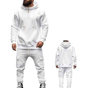 Chándal con Capucha para Hombre, Color Beige, Largo, Color Sólido, Casual, Transpirable, Corte Regular, con Bolsillos Laterales, para Otoño - Product Image 5