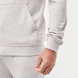 Men's Kangaroo Pocket <b>Hoodie</b> 100% Cotton Woven Windproof & Waterproof Pullover Casual Long Sleeve Street Fashion Sweatshirt - Product Image 6