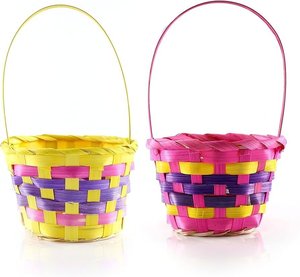 Best Selling <b>Easter</b> Bamboo Oval <b>Gift</b> <b>Basket</b> Open Closure Natural Color Custom Logo Nylon Lining Picnic Storage Cross Pattern - Product Image 1