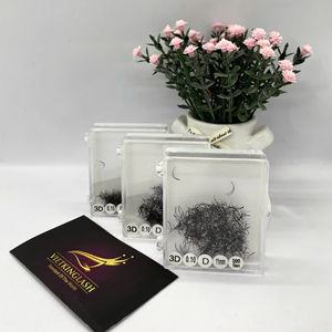 ถาดขนตาปลอมแบบขายส่ง 3D 4D 8D 0.07 มม. พัดขนตาสำเร็จรูป ฐานแหลม แคบพิเศษ งอน C CC D สำหรับต่อขนตา - Product Image 1