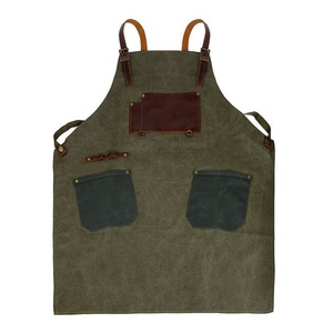 Tablier robuste en cuir et toile, réglable à porter en croix sur le dos, pour chef, barbier, charpentier, atelier, utilitaire, avec fermeture éclair, imperméable LCA-0020 - Product Image 4