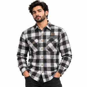 Chemise rembourrée en Kevlar, confectionnée avec un textile renforcé durable, épaules, coudes et dos rembourrés, manches flexibles et respirantes - Product Image 1