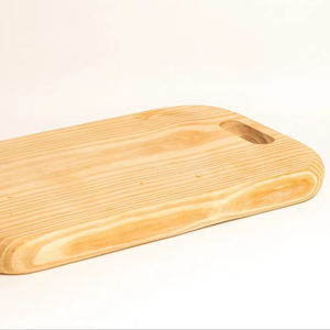 Tabla de cortar de madera de pino directa de fábrica, 16x9 pulgadas, tabla de cortar y servir de madera natural maciza con acabado liso para cocina - Product Image 1